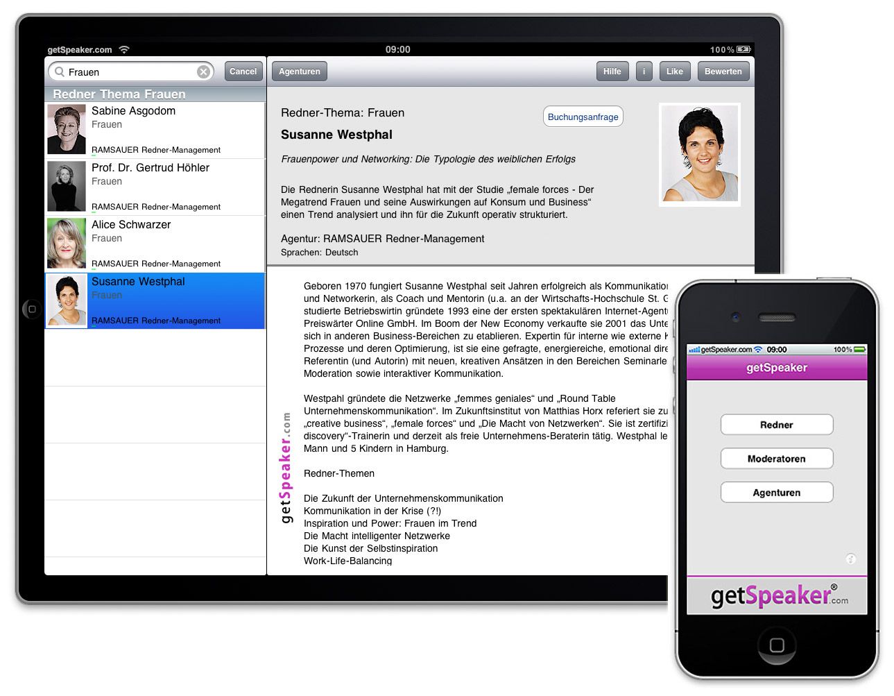 Redner Frauen iPhone- und iPad-App getSpeaker®