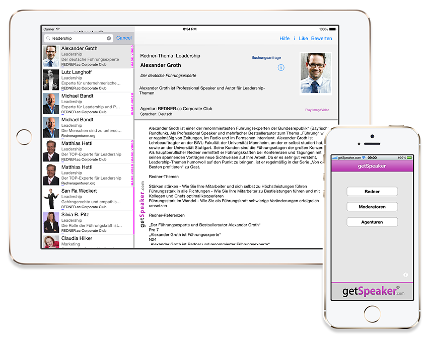 Redner Politik iPhone- und iPad-App getSpeaker®